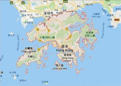 香港西南方向地區